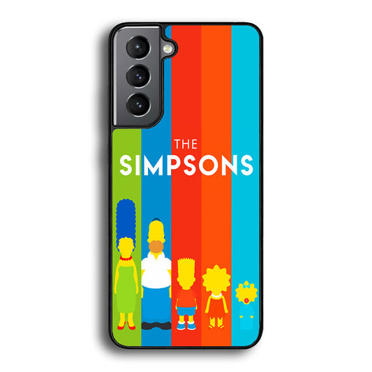 The Simpson Family Colorful Samsung Galaxy S24 Plus Case-Phone Case-Rubber Black (2D Case)-Altracase
