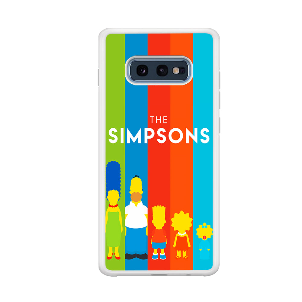 The Simpson Family Colorful Samsung Galaxy S10E Case