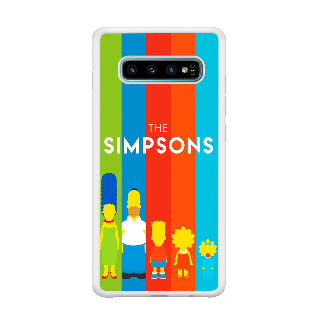The Simpson Family Colorful Samsung Galaxy S10 Case