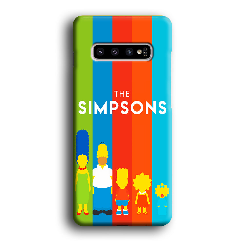 The Simpson Family Colorful Samsung Galaxy S10 Case