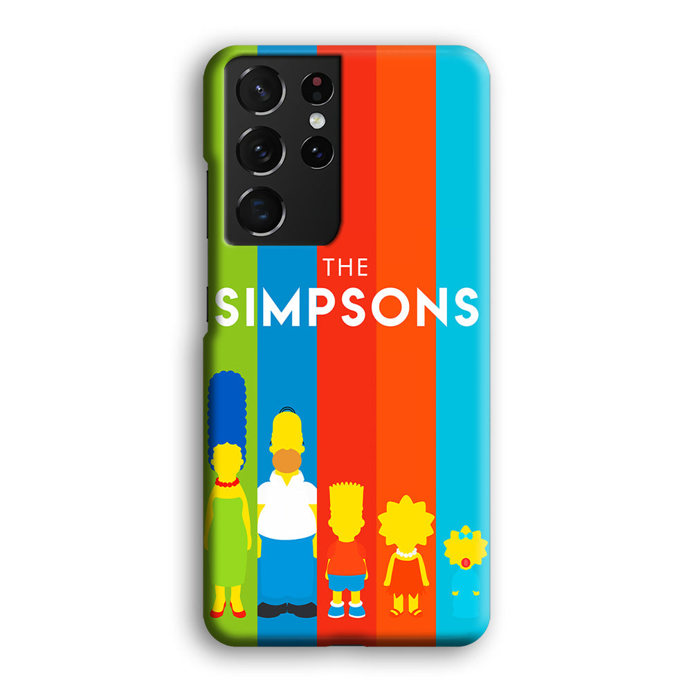 The Simpson Family Colorful Samsung Galaxy S22 Ultra Case