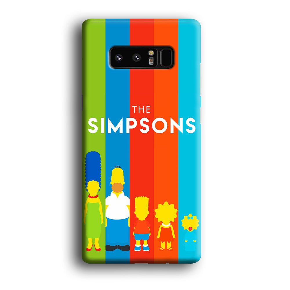 The Simpson Family Colorful Samsung Galaxy Note 8 Case
