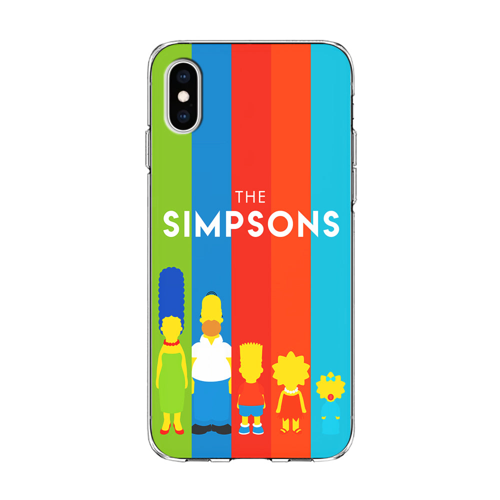 The Simpson Family Colorful iPhone Xs Case