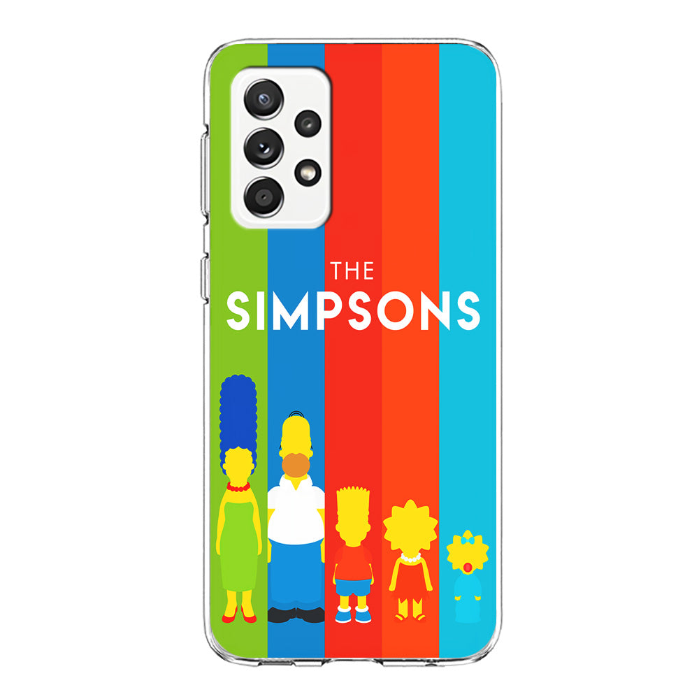 The Simpson Family Colorful Samsung Galaxy A72 Case