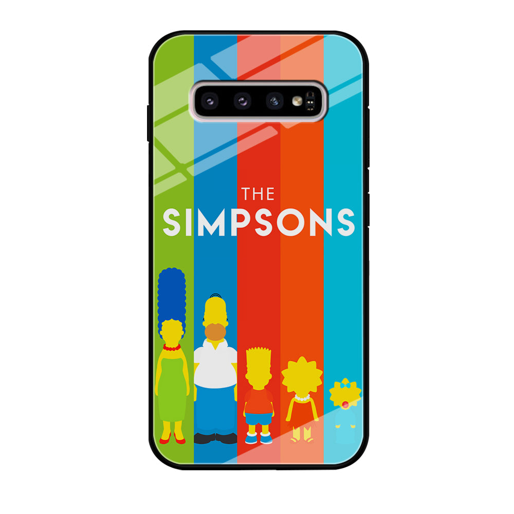 The Simpson Family Colorful Samsung Galaxy S10 Plus Case