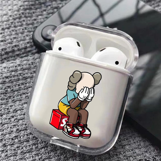 The Sad Kaws Hard Plastic Protective Clear Case Cover For Apple Airpods-AirPod Case-Altracase
