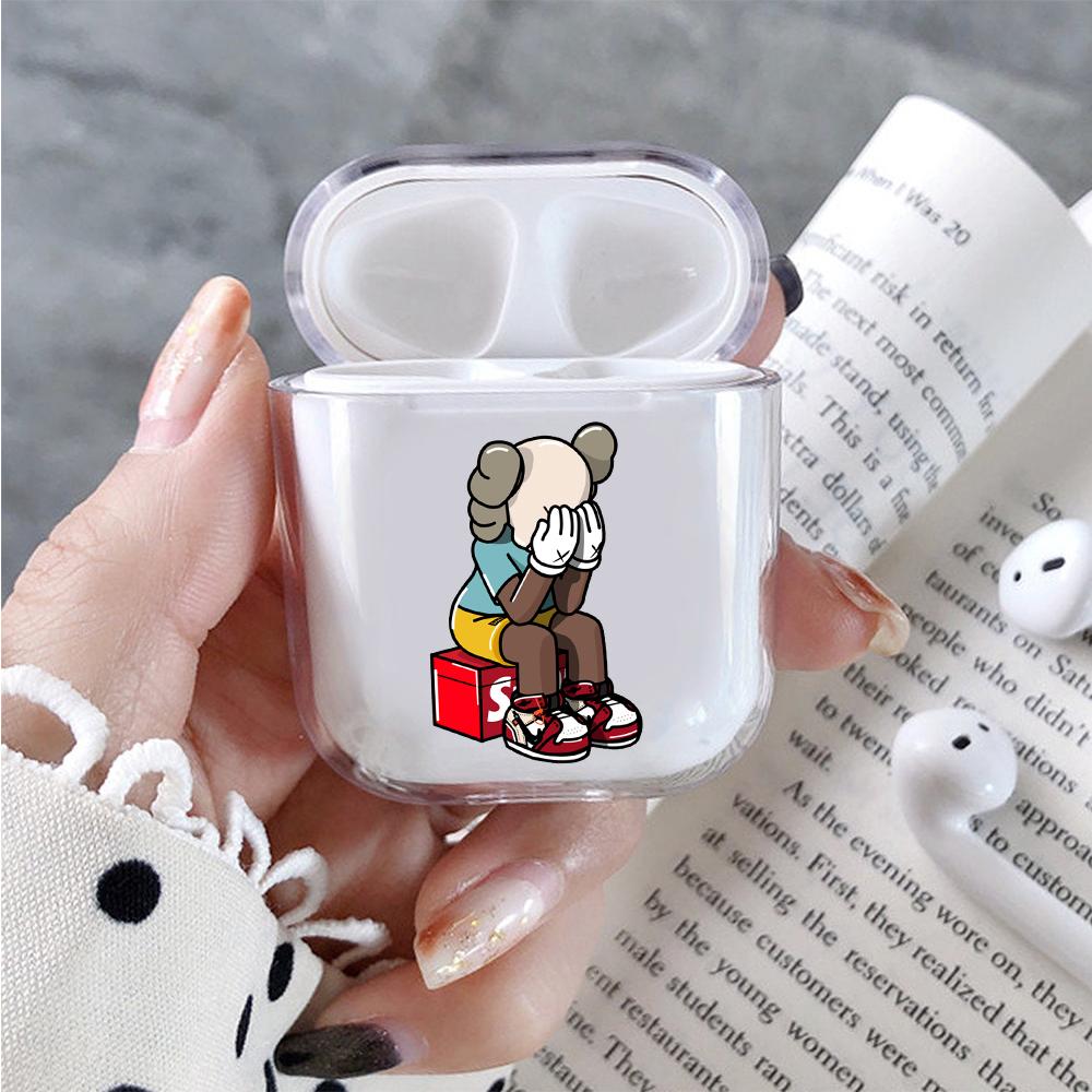 The Sad Kaws Hard Plastic Protective Clear Case Cover For Apple Airpods-AirPod Case-Altracase