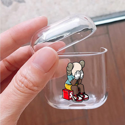 The Sad Kaws Hard Plastic Protective Clear Case Cover For Apple Airpods-AirPod Case-Altracase