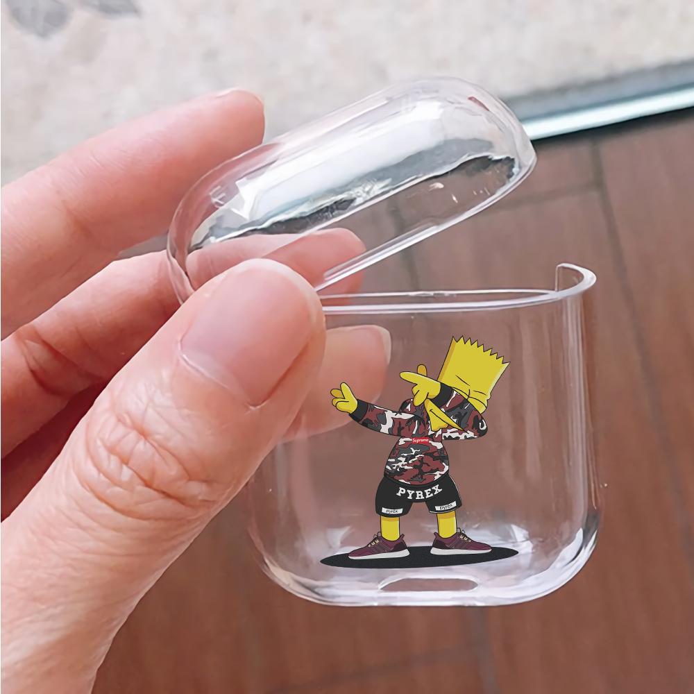 The Simpson Bart Hypebeast Hard Plastic Protective Clear Case Cover For Apple Airpods-AirPod Case-Altracase