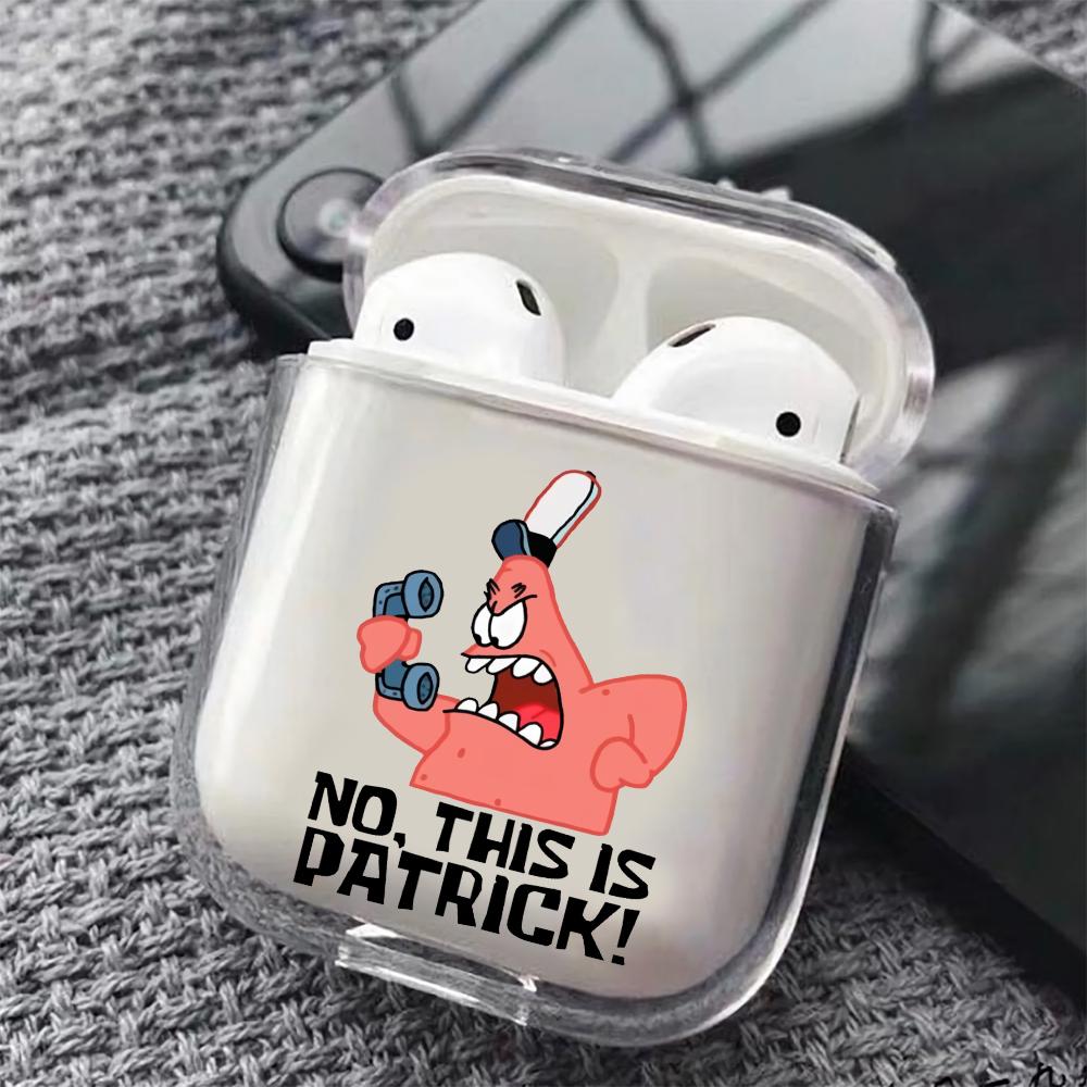 This is Patrick Hard Plastic Protective Clear Case Cover For Apple Airpods-AirPod Case-Altracase