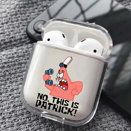 This is Patrick Hard Plastic Protective Clear Case Cover For Apple Airpods-AirPod Case-Altracase