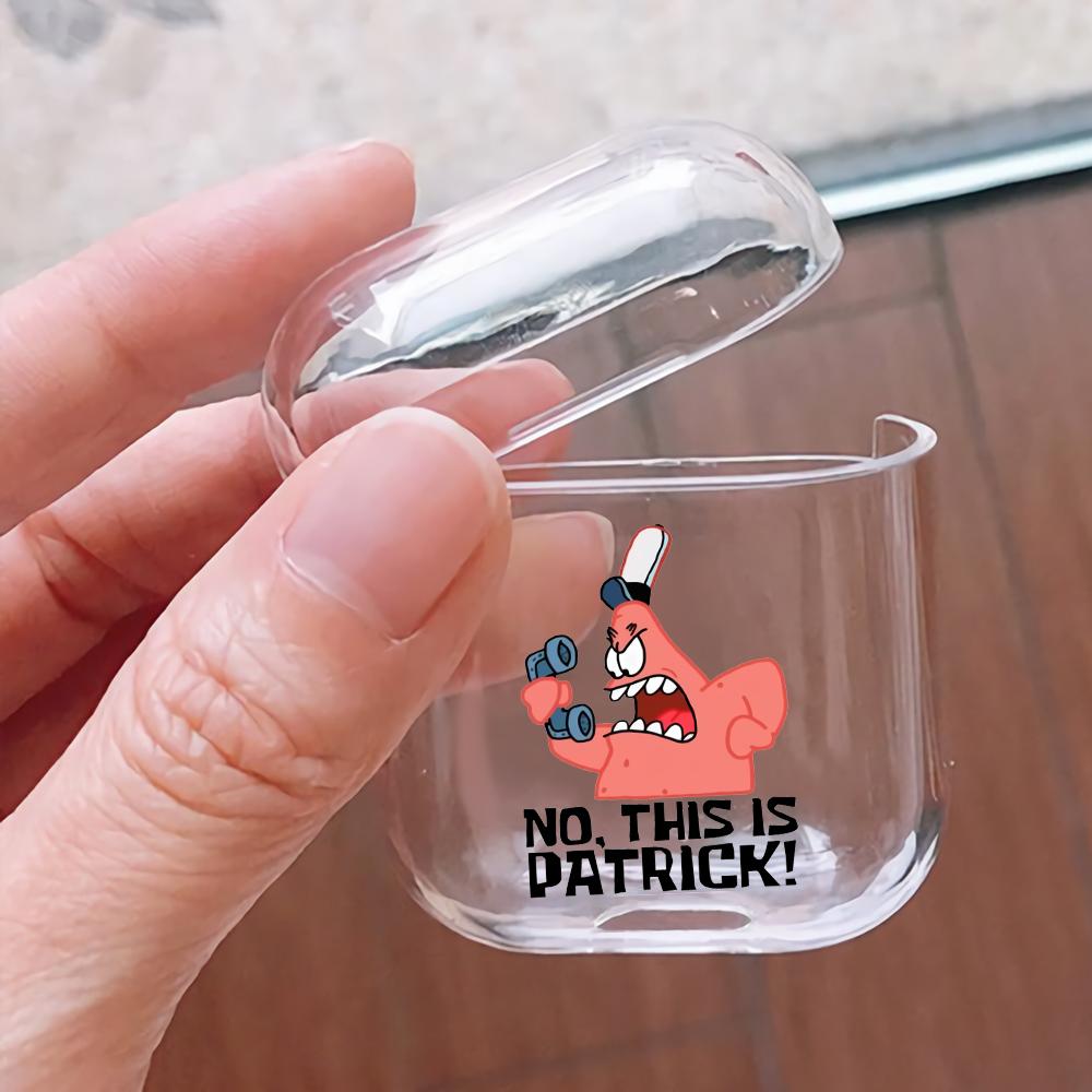 This is Patrick Hard Plastic Protective Clear Case Cover For Apple Airpods-AirPod Case-Altracase