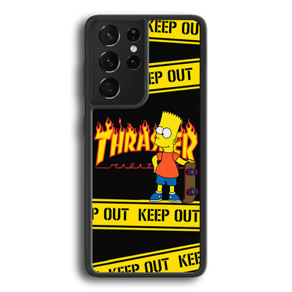 Thrasher Bart Danger Line Samsung Galaxy S24 Ultra Case