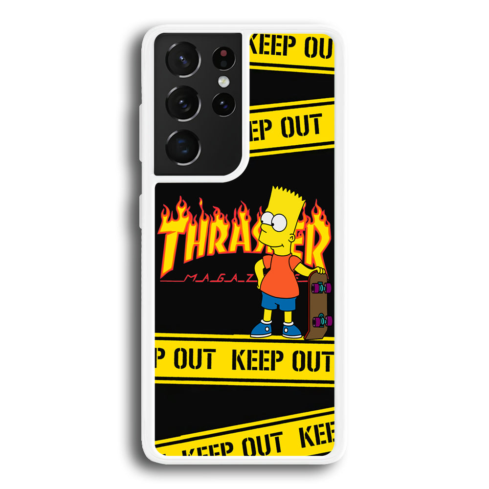 Thrasher Bart Danger Line Samsung Galaxy S23 Ultra Case