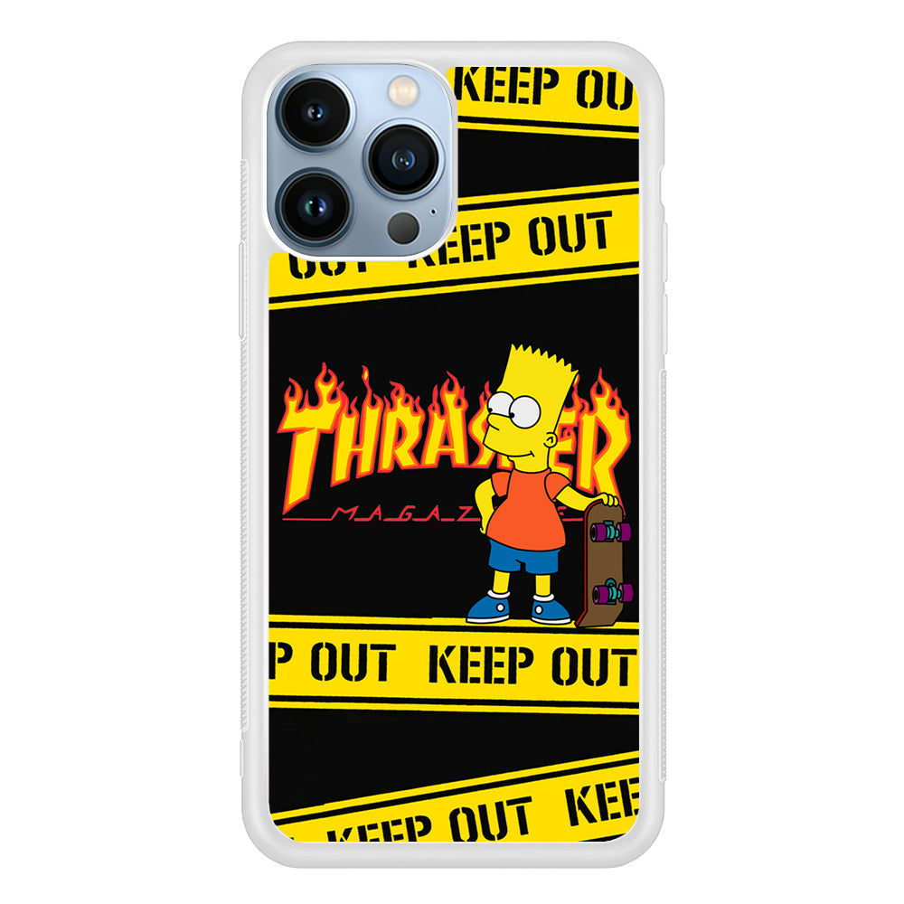 Thrasher Bart Danger Line iPhone 15 Pro Case