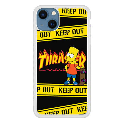 Thrasher Bart Danger Line iPhone 15 Case