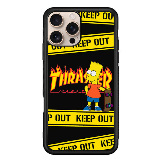 Thrasher Bart Danger Line iPhone 16 Pro Max Case - Altracase