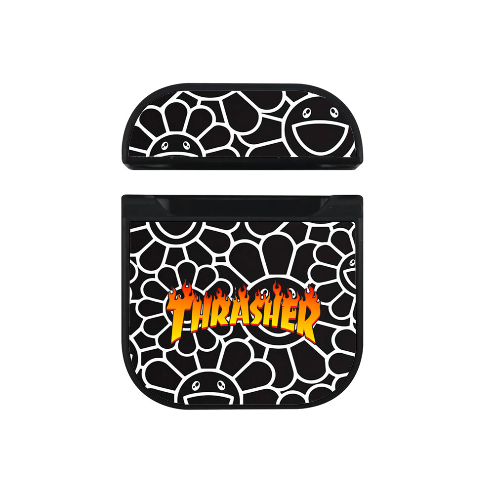 Thrasher Black Flowers Apple AirPods Case - Altracase
