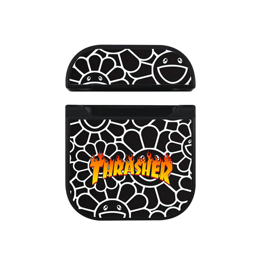 Thrasher Black Flowers Apple AirPods Case - Altracase
