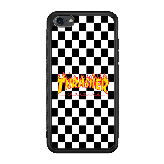 Thrasher Chess Board Background iPhone SE 2020 Case-Mobile Phone Case-Rubber Black (2D Case)-Altracase