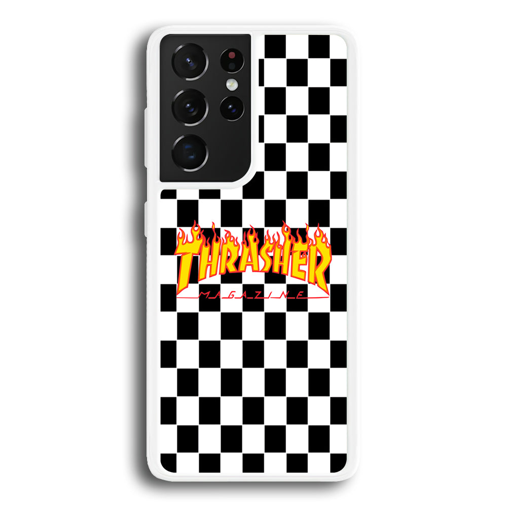 Thrasher Chess Board Background Samsung Galaxy S24 Ultra Case