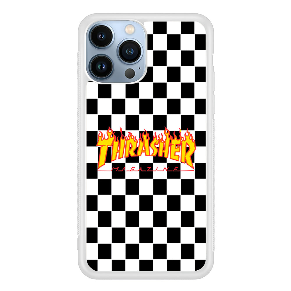 Thrasher Chess Board Background iPhone 15 Pro Max Case