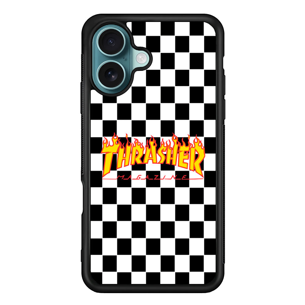 Thrasher Chess Board Background iPhone 16 Plus Case - Altracase