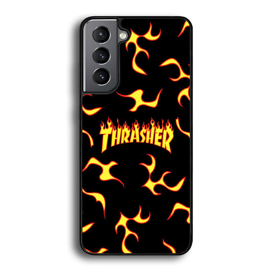 Thrasher Frame of Flame Samsung Galaxy A16 Case-Mobile Phone Case-Rubber Black (2D Case)-Altracase