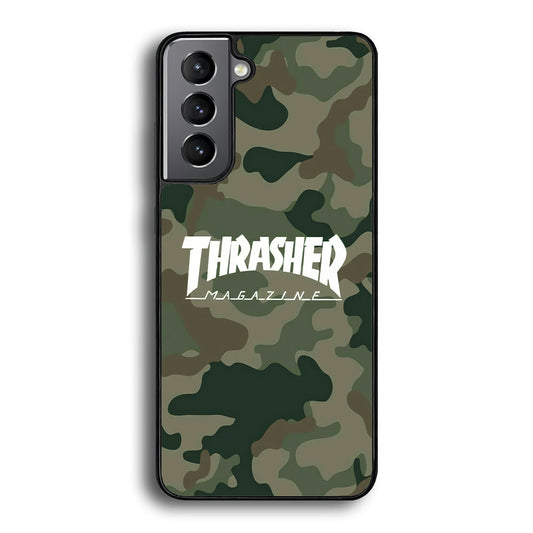 Thrasher Magazine Green Army Samsung Galaxy A15 Case-Mobile Phone Case-Rubber Black (2D Case)-Altracase
