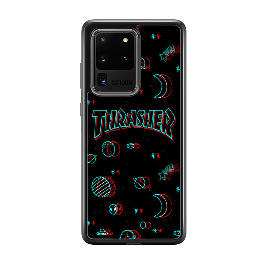 Thrasher Neon Galaxy Samsung Galaxy S20 Ultra Case-Mobile Phone Case-Rubber Black (2D Case)-Altracase