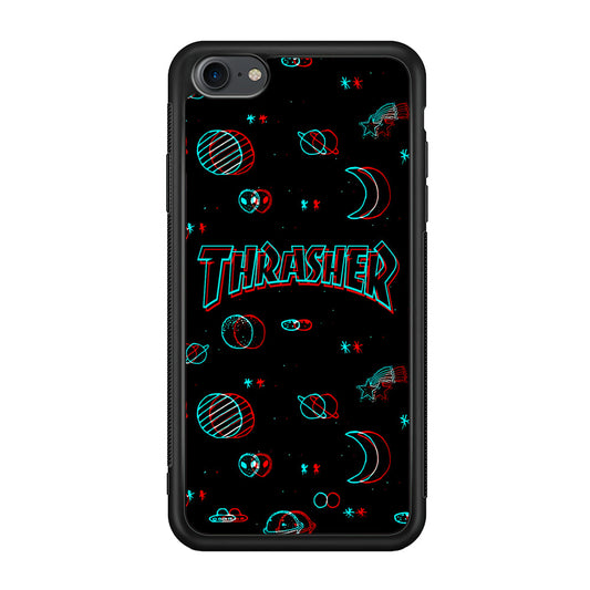 Thrasher Neon Galaxy iPhone SE 2020 Case-Mobile Phone Case-Rubber Black (2D Case)-Altracase