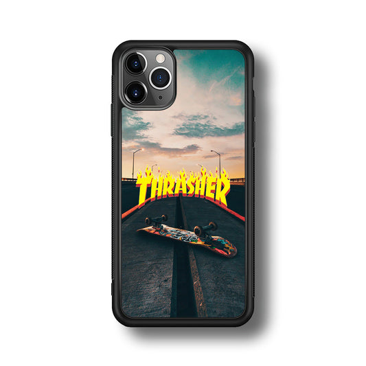 Thrasher Skate Street View iPhone 11 Pro Case-Mobile Phone Case-Rubber Black (2D Case)-Altracase