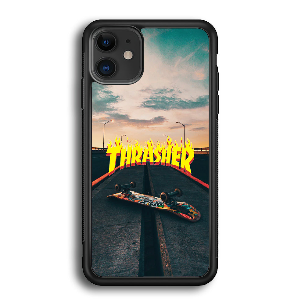 Thrasher Skate Street View iPhone 12 Mini Case-Mobile Phone Case-Rubber Black (2D Case)-Altracase
