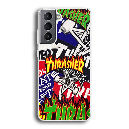 Thrasher Sticker Flat Samsung Galaxy S24 Case