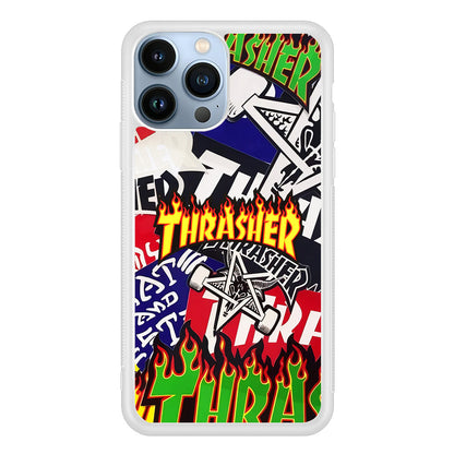 Thrasher Sticker Flat iPhone 15 Pro Case