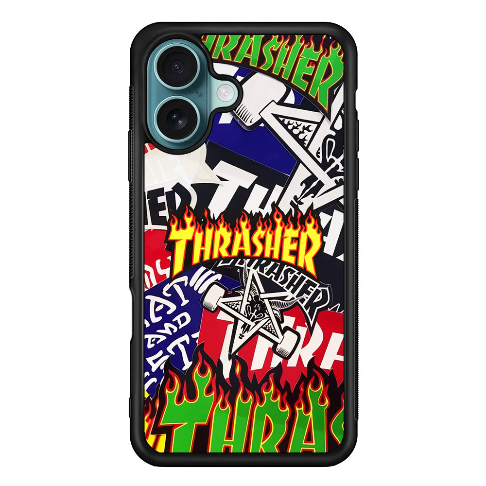 Thrasher Sticker Flat iPhone 16 Case - Altracase