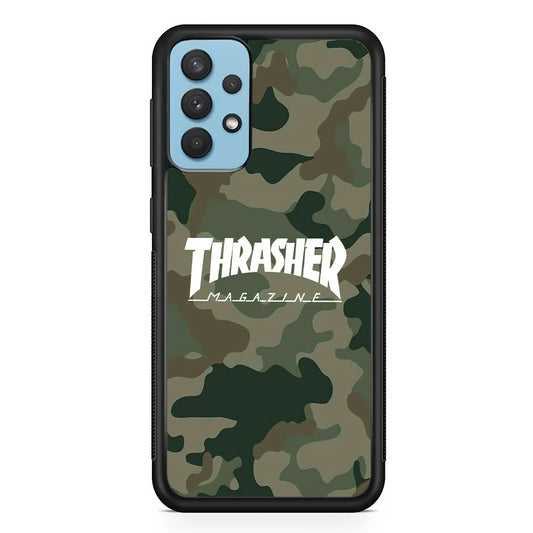 Thrasher Magazine Green Army Samsung Galaxy A32 Case-Mobile Phone Case-Rubber Black (2D Case)-Altracase