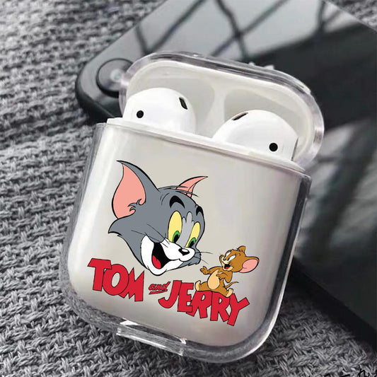 Tom Jerry Cartoon Hard Plastic Protective Clear Case Cover For Apple Airpods-AirPod Case-Altracase