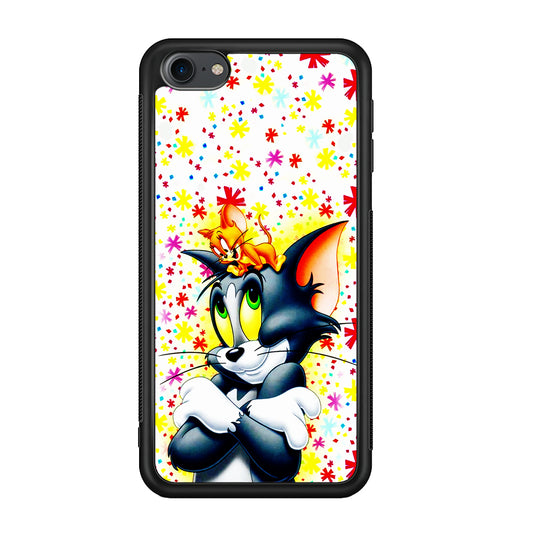 Tom and Jerry Motif iPod Touch 6 Case-Phone Case-Rubber White (2D Case)-Altracase
