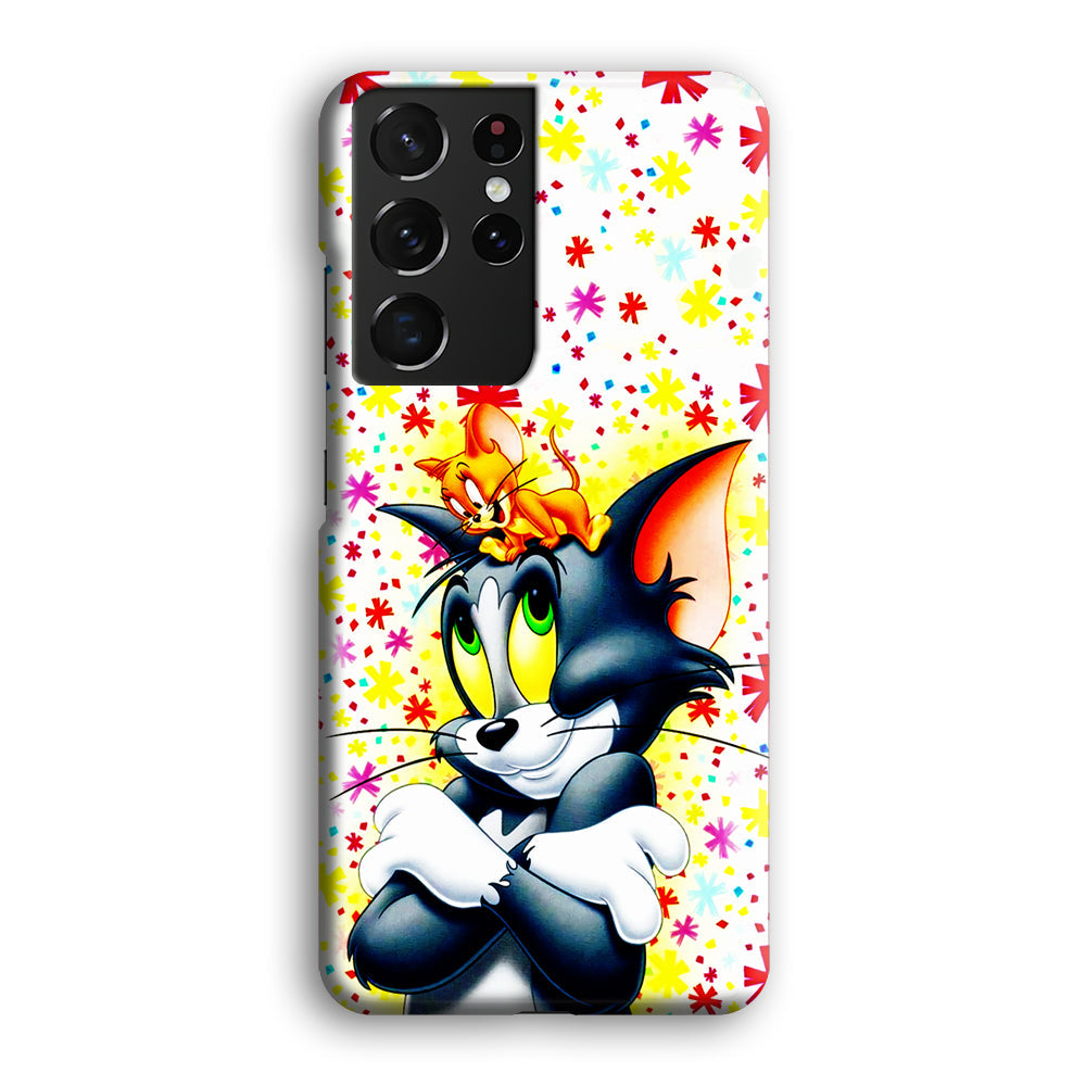 Tom and Jerry Motif Samsung Galaxy S24 Ultra Case