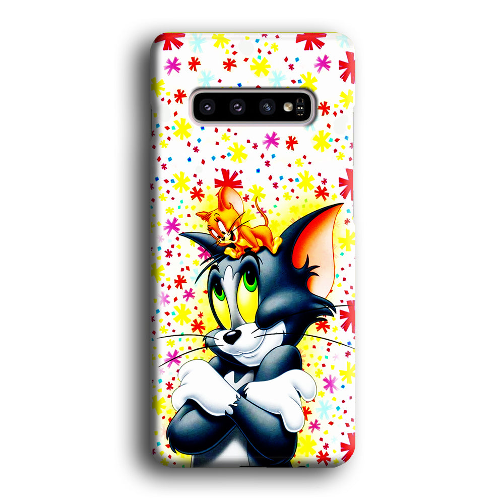 Tom and Jerry Motif Samsung Galaxy S10 Case