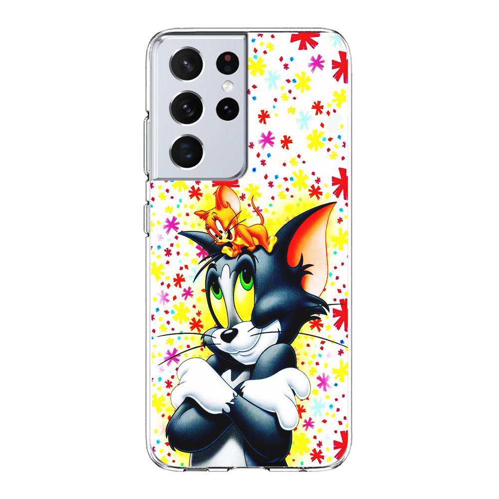 Tom and Jerry Motif Samsung Galaxy S24 Ultra Case