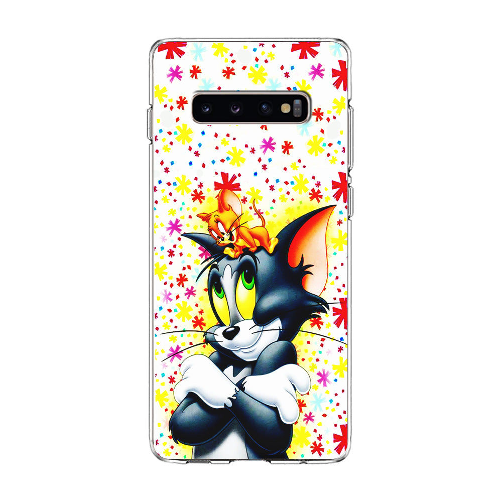 Tom and Jerry Motif Samsung Galaxy S10 Case