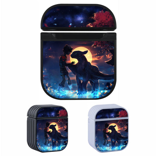 Toothless Dragon and Hiccup Hard Plastic Case Cover For Apple Airpods