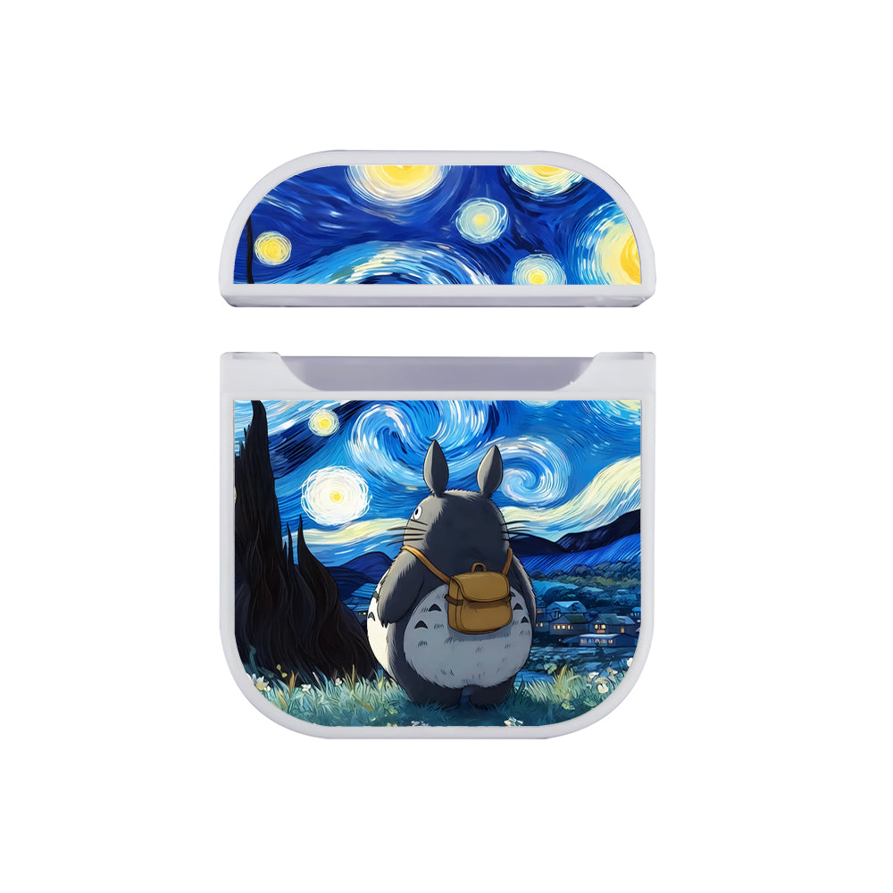 Totoro Starry Night Cartoon Apple AirPods Case-AirPod Case-White-Altracase