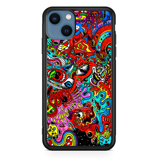 Trippy Aesthetic Colorful iPhone 13 Mini Case