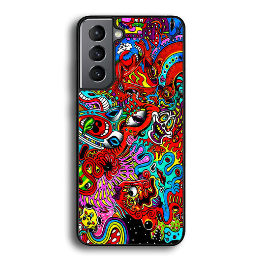 Trippy Aesthetic Colorful Samsung Galaxy A15 Case-Phone Case-Rubber Black (2D Case)-Altracase