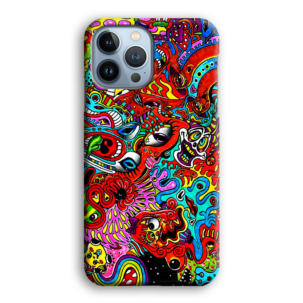 Trippy Aesthetic Colorful iPhone 14 Pro Max Case