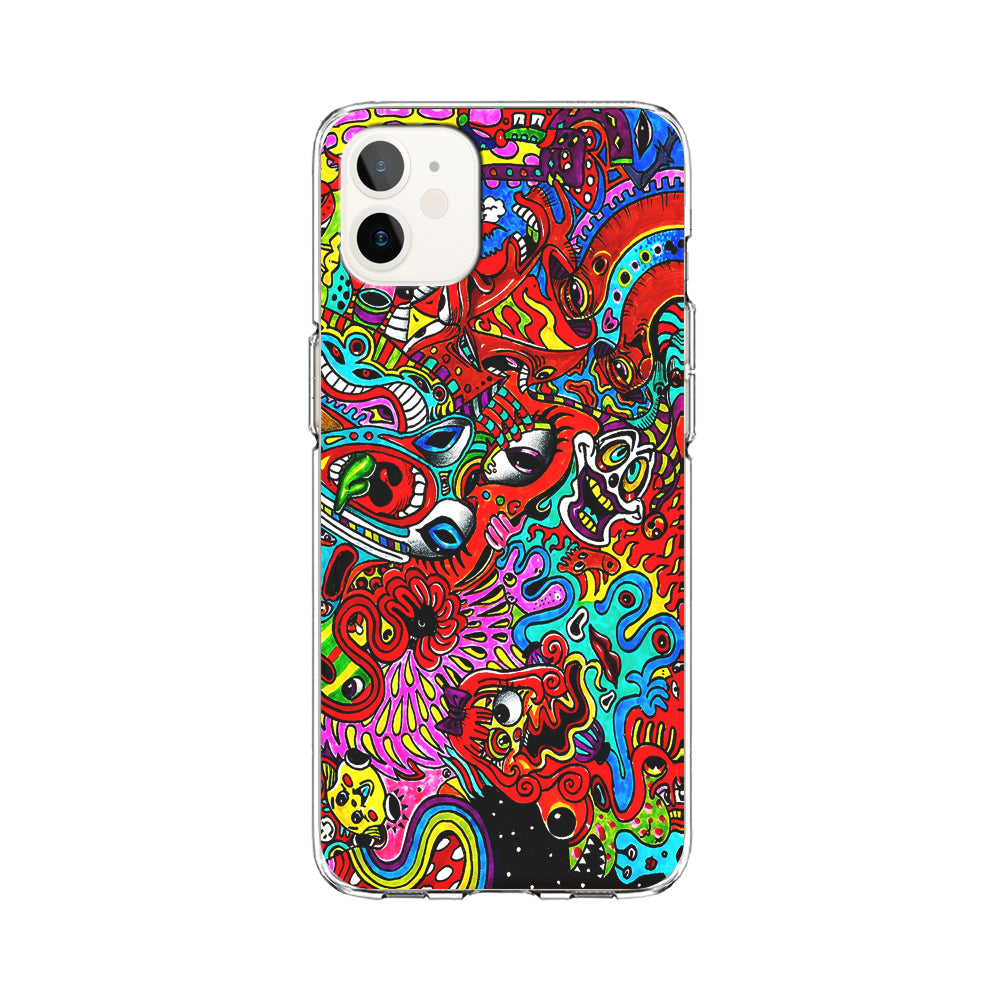 Trippy Aesthetic Colorful iPhone 12 Mini Case