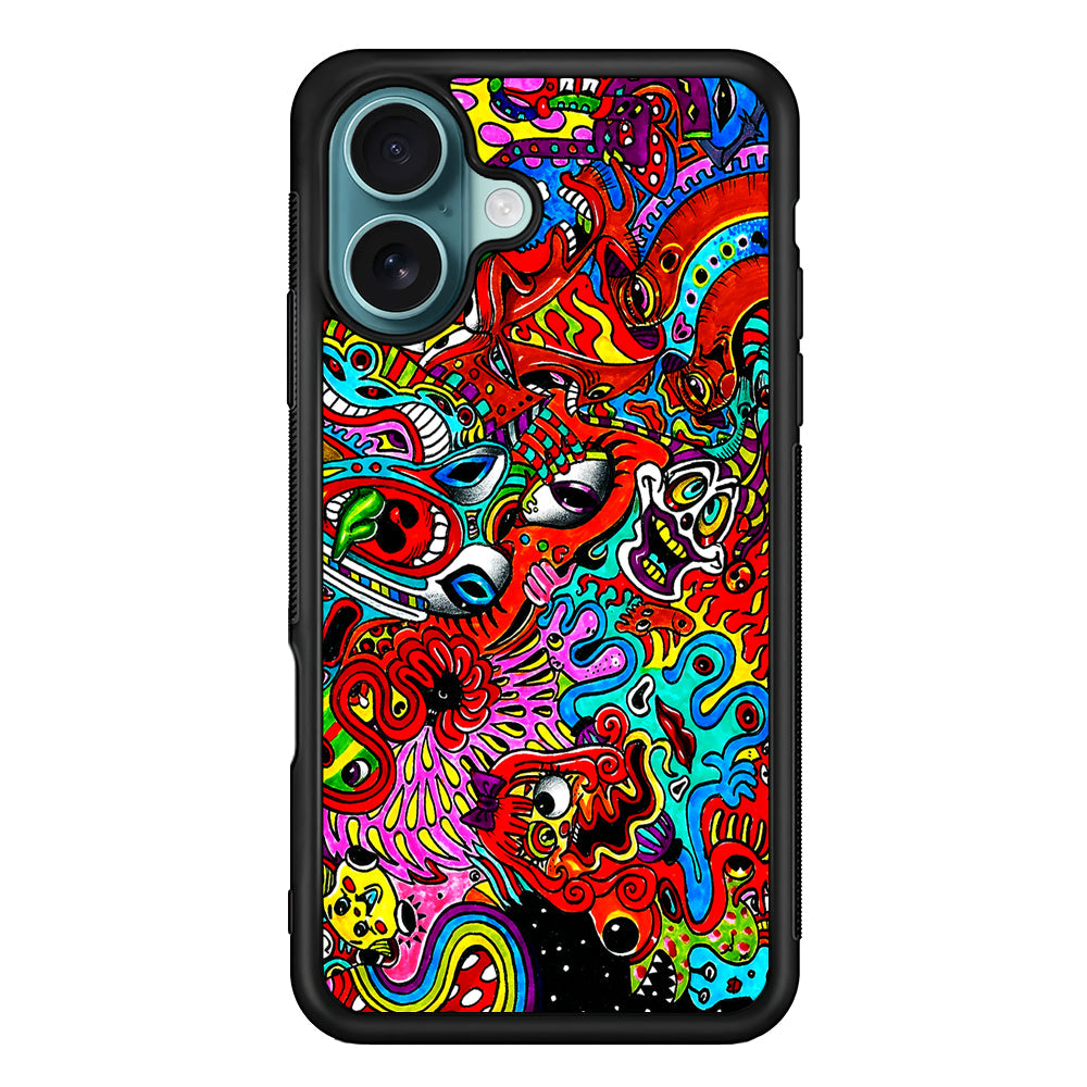 Trippy Aesthetic Colorful iPhone 16 Plus Case - Altracase